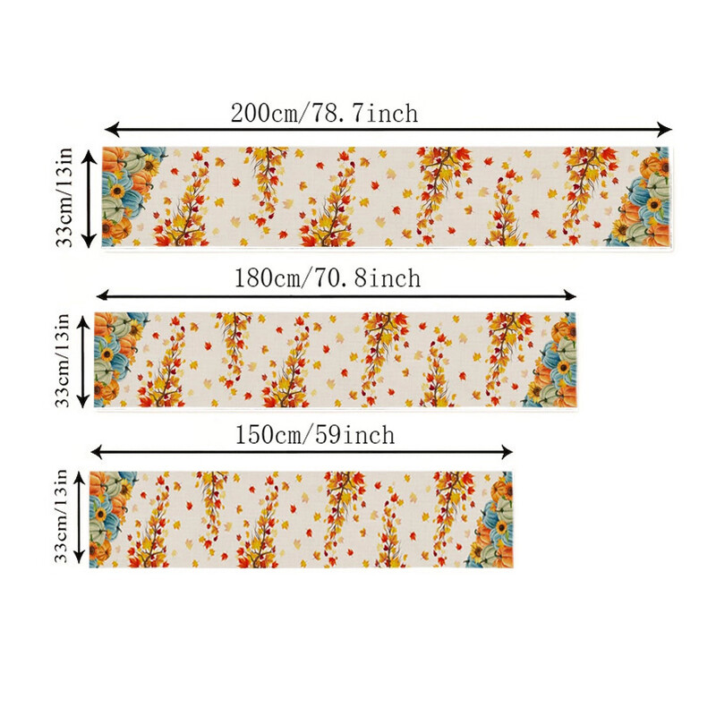 Toamnă de Ziua Recunoștinței Dovleac Frunze de arțar Afecțiuni de masă din in, Toaletă Esarfe Fermă Bucătărie Afemeni de masă Decorațiuni de sărbători
