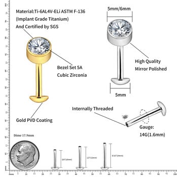 Δεξί Grand ASTM F136 Titanium 14G Convex Base CZ Floating Belly Button Ring 10/12/14mm Curved barbell Navel Piercing Jewelry