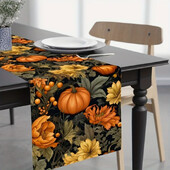 Runner de masă cu dovleac pentru recolta de toamnă, potrivit pentru Ziua Recunoștinței, pentru petrecerea de acasă, decorare pentru masă, aleer de masă, cadou pentru prieteni de vacanță