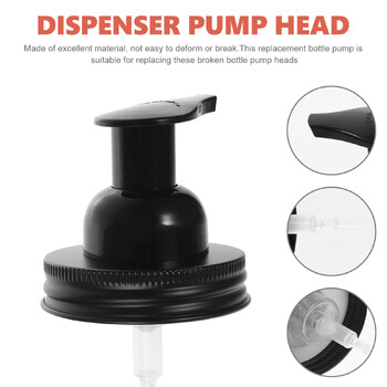 Mason Jar Lid Pump Head Replacement Lotion Dispenser Αντλίες από ανοξείδωτο χάλυβα Σπρέι αφρός για μπουκάλια σαπουνιού Δοχείο