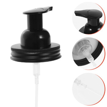 Mason Jar Lid Pump Head Replacement Lotion Dispenser Αντλίες από ανοξείδωτο χάλυβα Σπρέι αφρός για μπουκάλια σαπουνιού Δοχείο