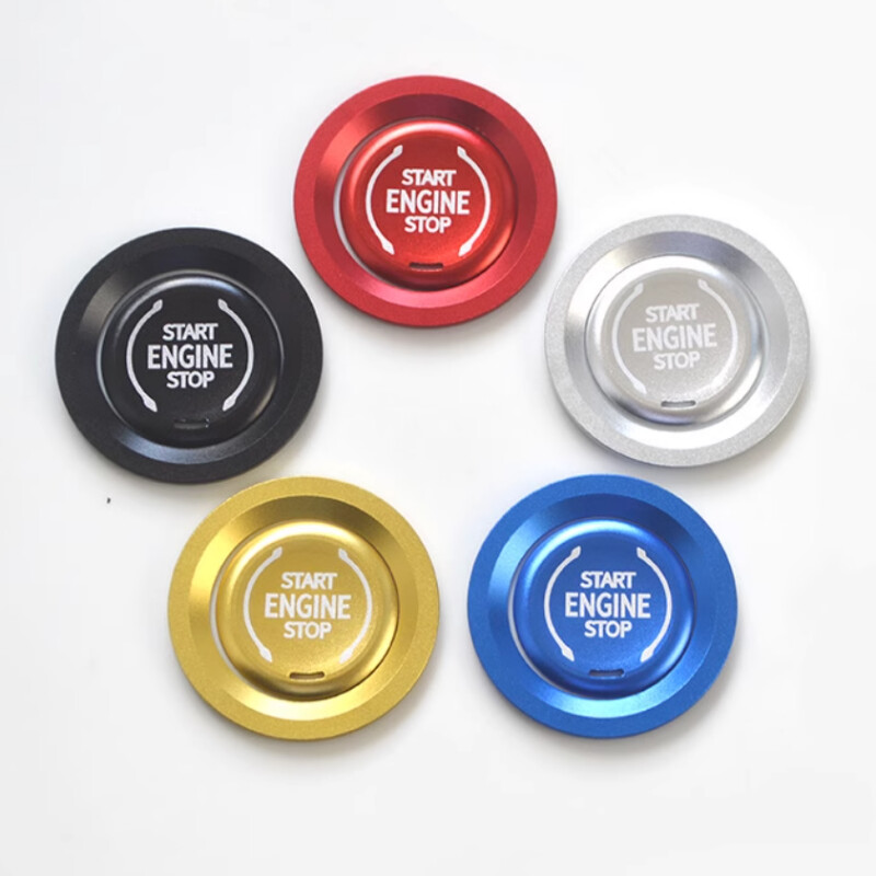 2024 m. Chevrolet RS automobilio variklio uždegimo vienu spustelėjimu paleidimo jungiklio mygtukas dekoratyvinis lipdukas aliuminio lydinio apsauginis dangtelis blizga