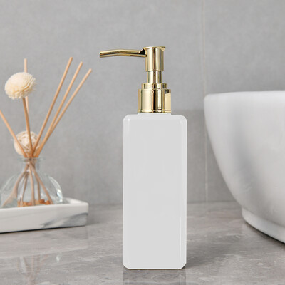 Sticle pătrate de săpun de 250 ml, culoare macaron, pentru decorarea blatului de baie, dozator de săpun, dimensiune de călătorie, sticla goală reîncărcabilă