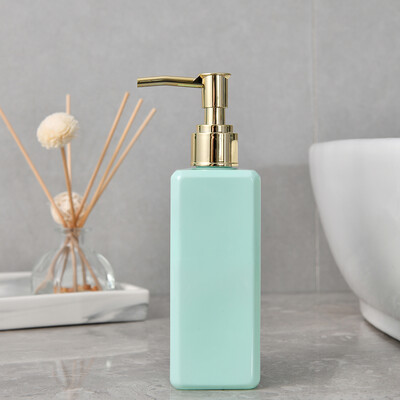 Sticle pătrate de săpun de 250 ml, culoare macaron, pentru decorarea blatului de baie, dozator de săpun, dimensiune de călătorie, sticla goală reîncărcabilă