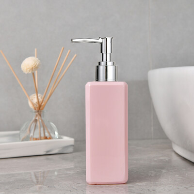 Sticle pătrate de săpun de 250 ml, culoare macaron, pentru decorarea blatului de baie, dozator de săpun, dimensiune de călătorie, sticla goală reîncărcabilă