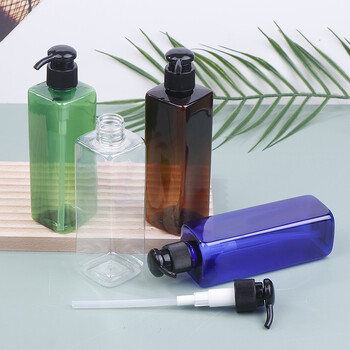 250ML Square Hand Pump Soap Liquid Dispenser Σαμπουάν Conditioner Bodysoap Gel Pump Μπουκάλι μπάνιου Άδειο δοχείο λοσιόν