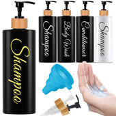 Αδιάβροχο μπουκάλι με αντλία σαπουνιού με τυπωμένο μαλακτικό σαμπουάν και συσκευή πλύσης σώματος