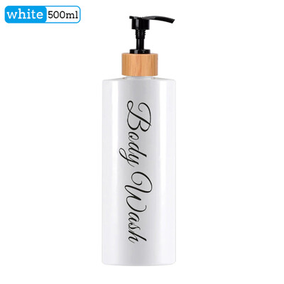 Αδιάβροχο μπουκάλι με αντλία σαπουνιού με τυπωμένο μαλακτικό σαμπουάν και συσκευή πλύσης σώματος