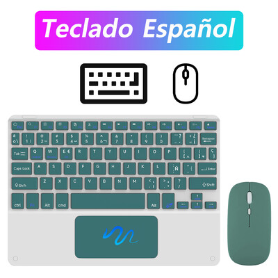 CASEPOKE vezeték nélküli Bluetooth billentyűzet érintőpaddal újratölthető táblagép Android iOS Windows billentyűzet Huawei Samsung Xiaomi készülékhez