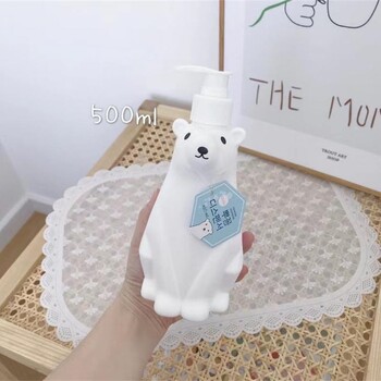 Διανομείς λοσιόν μπάνιου 450 ml Cute White Polar Bear Dispenser Pump Bottle Refillable Shampoo/Hand Sanitizer Dispenser