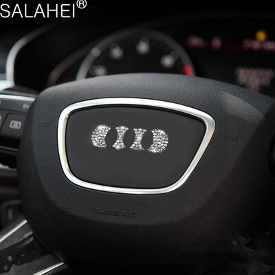 Stil interior al volanului mașinii pentru Audi A4L A6L A3 Q3 Q5 de înaltă calitate cu accesorii autocolante cerc cu decorare diamant