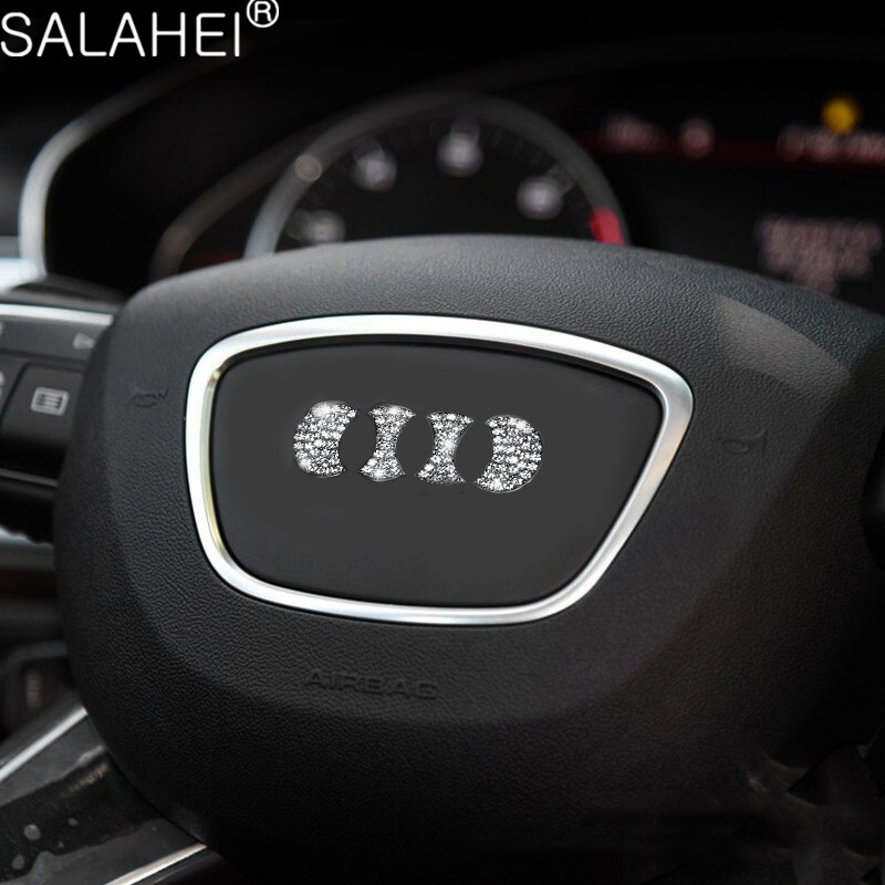 Stil interior al volanului mașinii pentru Audi A4L A6L A3 Q3 Q5 de înaltă calitate cu accesorii autocolante cerc cu decorare diamant