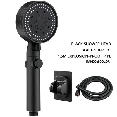 Cap de duș de înaltă presiune 5 moduri Cabine de duș reglabile cu furtun Economisirea apei Duză de pulverizare cu o singură tastă Accesorii pentru baie