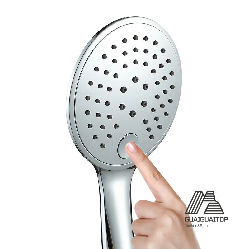Cap de pulverizator pentru duș de mână pentru baie cu robinet rotund de ploaie 3 moduri de economisire a apei cadă duș Accesoriu pentru baie