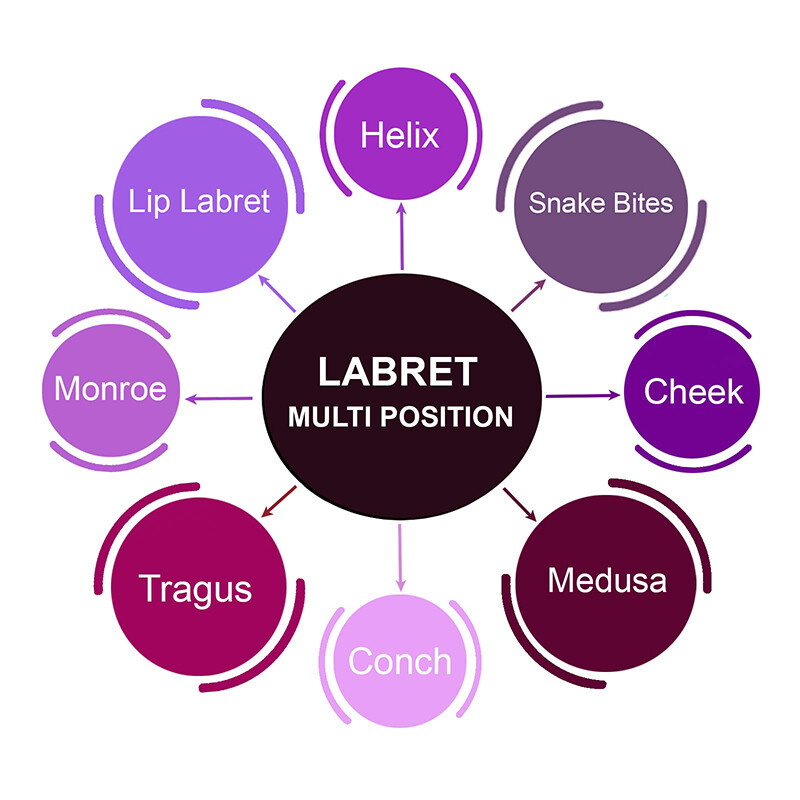 Obrvna kost Piercing za nos Pupak Prstenovi zakrivljeni G23 titan iznutra 16G 5/16 inča 3 mm CZ Etite piercing za pupak