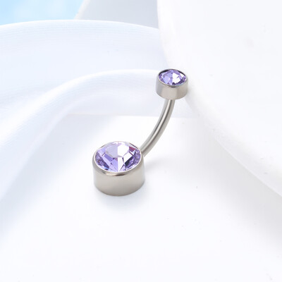 G23 titan ASTM F136 14G Piercing pentru buric Inele pentru buric Cercei cu zirconiu Bijuterii de corp la modă pentru femei