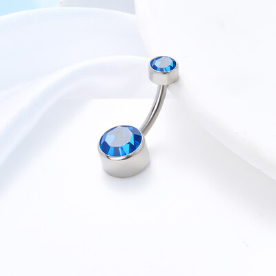 G23 titan ASTM F136 14G Piercing pentru buric Inele pentru buric Cercei cu zirconiu Bijuterii de corp la modă pentru femei