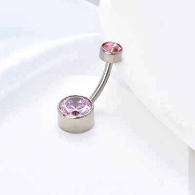 G23 titan ASTM F136 14G Piercing pentru buric Inele pentru buric Cercei cu zirconiu Bijuterii de corp la modă pentru femei