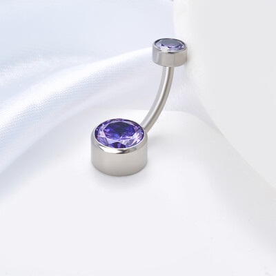 G23 titan ASTM F136 14G Piercing pentru buric Inele pentru buric Cercei cu zirconiu Bijuterii de corp la modă pentru femei