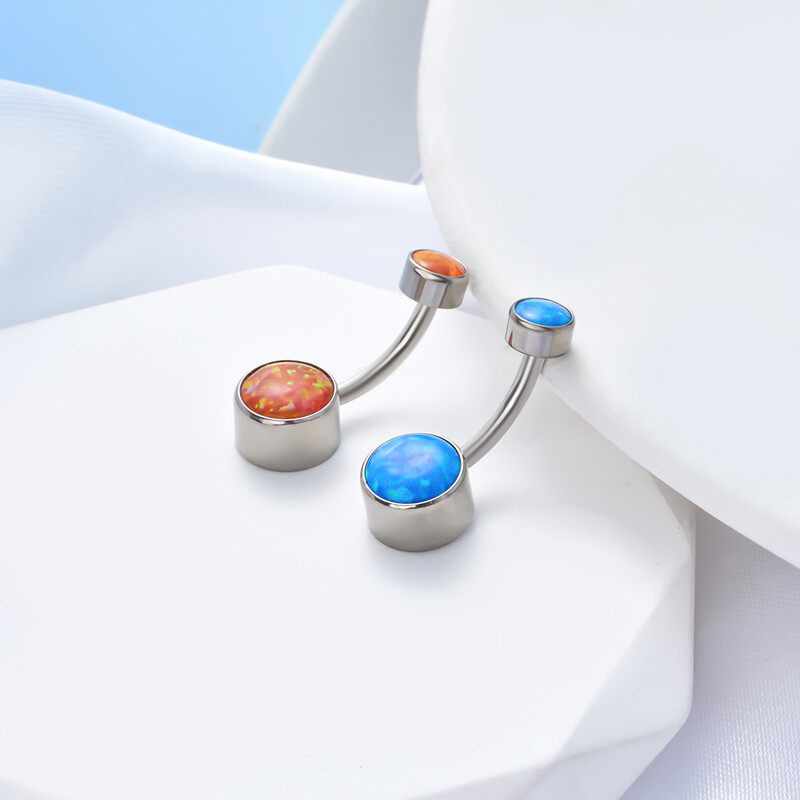 G23 titan ASTM F136 14G Piercing pentru buric Inele pentru buric Cercei cu zirconiu Bijuterii de corp la modă pentru femei