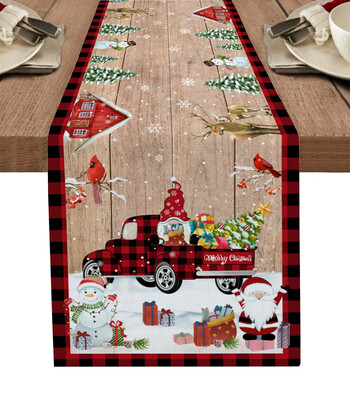 Χριστουγεννιάτικη διακόσμηση Snowman Snowflake Dining Party Decor Τραπέζι Runner για τραπέζι Navidad Decoracion