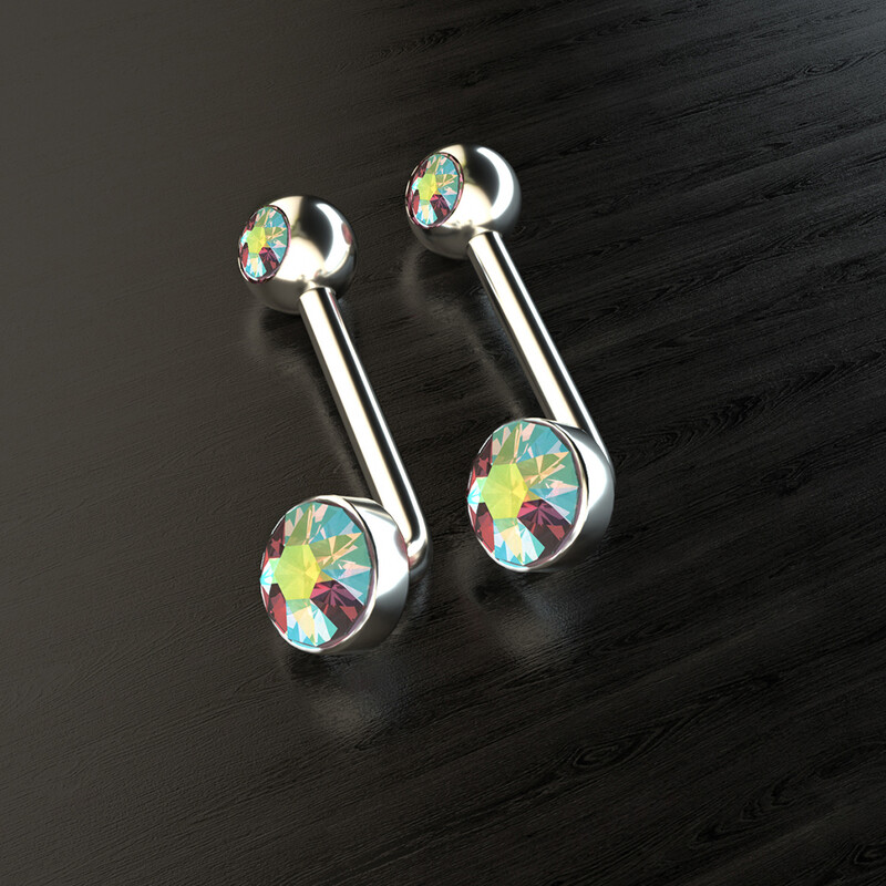 1PC Titanium Vertical Hood Piercings Okrugle usne Trbuh Pupak prstenovi Seksi sjajna vagina genitalije VCH obrva Nakit za tijelo