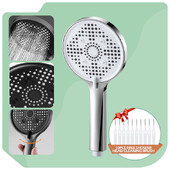 Κεφαλή ντους υψηλής πίεσης με 5 ρυθμιζόμενες κεφαλές ντους Ακροφύσιο ψεκασμού εξοικονόμησης νερού Αξεσουάρ μπάνιου