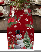 Crăciun Om de zăpadă Fulg de zăpadă Aleer de masă Masa Nunta Casa Decorat bucatarie Anul Nou Decorat Cadou de Sarbatori Fata de masa