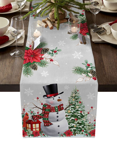 Crăciun Om de zăpadă Fulg de zăpadă Aleer de masă Masa Nunta Casa Decorat bucatarie Anul Nou Decorat Cadou de Sarbatori Fata de masa