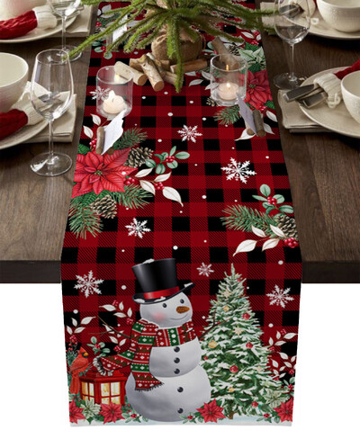 Crăciun Om de zăpadă Fulg de zăpadă Aleer de masă Masa Nunta Casa Decorat bucatarie Anul Nou Decorat Cadou de Sarbatori Fata de masa