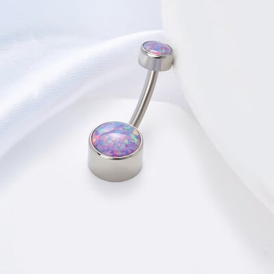 Prsteni za piercing na trbuhu G23 Titanium Astm F136 14g Nakit za tijelo Prsten za pupak s unutarnjim navojem Naušnice od cirkonija Cirkon