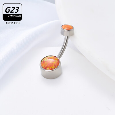 Prsteni za piercing na trbuhu G23 Titanium Astm F136 14g Nakit za tijelo Prsten za pupak s unutarnjim navojem Naušnice od cirkonija Cirkon