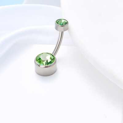 Prsteni za piercing na trbuhu G23 Titanium Astm F136 14g Nakit za tijelo Prsten za pupak s unutarnjim navojem Naušnice od cirkonija Cirkon