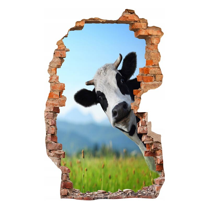 M436 Cave Milk 3d Βοοειδή, Τίγρεις, Άλογα, Ζώα Αυτοκόλλητο τοίχου Παιδικό Δωμάτιο Φόντο Διακόσμηση σπιτιού Τοιχογραφία Χαλκομανία σαλονιού