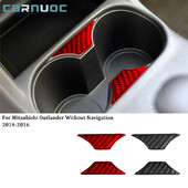 Pentru Mitsubishi Outlander fără navigație 2014-2016 Accesorii interioare auto din fibră de carbon Suport central pentru pahare Autocolante interioare