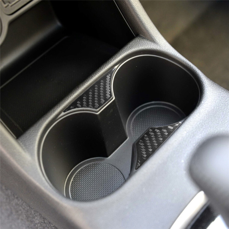 Pentru Mitsubishi Outlander fără navigație 2014-2016 Accesorii interioare auto din fibră de carbon Suport central pentru pahare Autocolante interioare