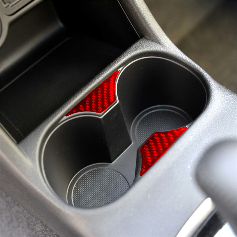 Pentru Mitsubishi Outlander fără navigație 2014-2016 Accesorii interioare auto din fibră de carbon Suport central pentru pahare Autocolante interioare