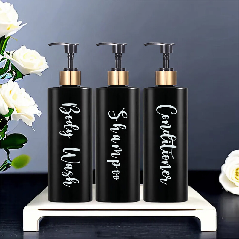 Vonios buteliuko šampūno ir kondicionieriaus dozatoriaus buteliukas Daugkartinio užpildymo rankų muilo losjono indelis, išpilstomas į butelius namų dekoravimui