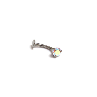 1 τεμ. F136 Titanium 14G Triple Claw 5A Zirconia Belly Button Nail Two αφαιρούμενα χείλη Νύχι φρυδιών Κόσμημα για διάτρηση σώματος