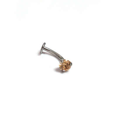 1 τεμ. F136 Titanium 14G Triple Claw 5A Zirconia Belly Button Nail Two αφαιρούμενα χείλη Νύχι φρυδιών Κόσμημα για διάτρηση σώματος