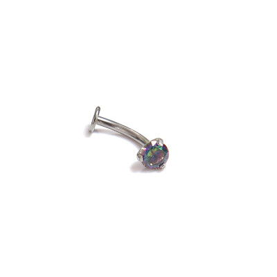 1 τεμ. F136 Titanium 14G Triple Claw 5A Zirconia Belly Button Nail Two αφαιρούμενα χείλη Νύχι φρυδιών Κόσμημα για διάτρηση σώματος