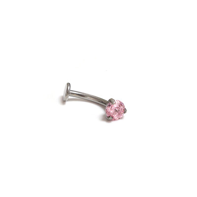 1 τεμ. F136 Titanium 14G Triple Claw 5A Zirconia Belly Button Nail Two αφαιρούμενα χείλη Νύχι φρυδιών Κόσμημα για διάτρηση σώματος