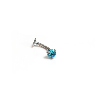 1 τεμ. F136 Titanium 14G Triple Claw 5A Zirconia Belly Button Nail Two αφαιρούμενα χείλη Νύχι φρυδιών Κόσμημα για διάτρηση σώματος