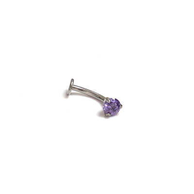 1 τεμ. F136 Titanium 14G Triple Claw 5A Zirconia Belly Button Nail Two αφαιρούμενα χείλη Νύχι φρυδιών Κόσμημα για διάτρηση σώματος