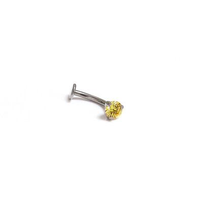 1 τεμ. F136 Titanium 14G Triple Claw 5A Zirconia Belly Button Nail Two αφαιρούμενα χείλη Νύχι φρυδιών Κόσμημα για διάτρηση σώματος