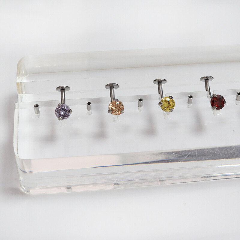 1 τεμ. F136 Titanium 14G Triple Claw 5A Zirconia Belly Button Nail Two αφαιρούμενα χείλη Νύχι φρυδιών Κόσμημα για διάτρηση σώματος