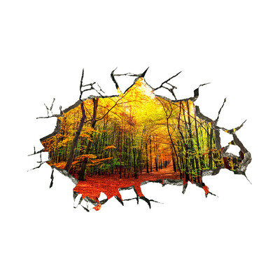 Τρισδιάστατο μοτίβο τοίχου από τούβλα Αυτοκόλλητα αυτοκόλλητα δαπέδου Αυτοκόλλητα τοίχου