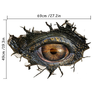 Dinoszauruszok nagy szemekkel letörték a falat a Jurassic World nézéséhez Kreatív vinyl falfestmény matricák gyerekszoba dekoráció anime poszter tapéta