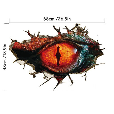 Dinoszauruszok nagy szemekkel letörték a falat a Jurassic World nézéséhez Kreatív vinyl falfestmény matricák gyerekszoba dekoráció anime poszter tapéta