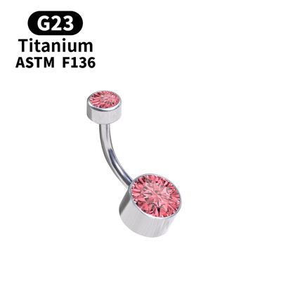 G23 Titanium Button Rings Body Piercing Jewellery Premium Stone Belly Fashion Devel Piercing κοσμήματα για γυναίκες Χονδρική